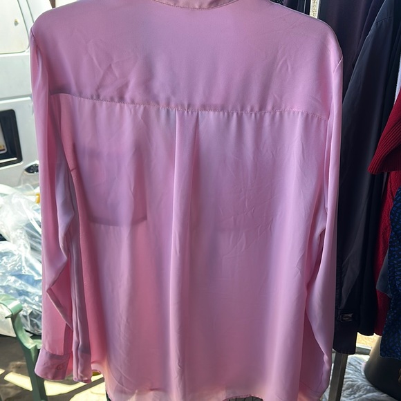 Express Pink Sheer Button Down Shirt XL - Picture 5 of 5